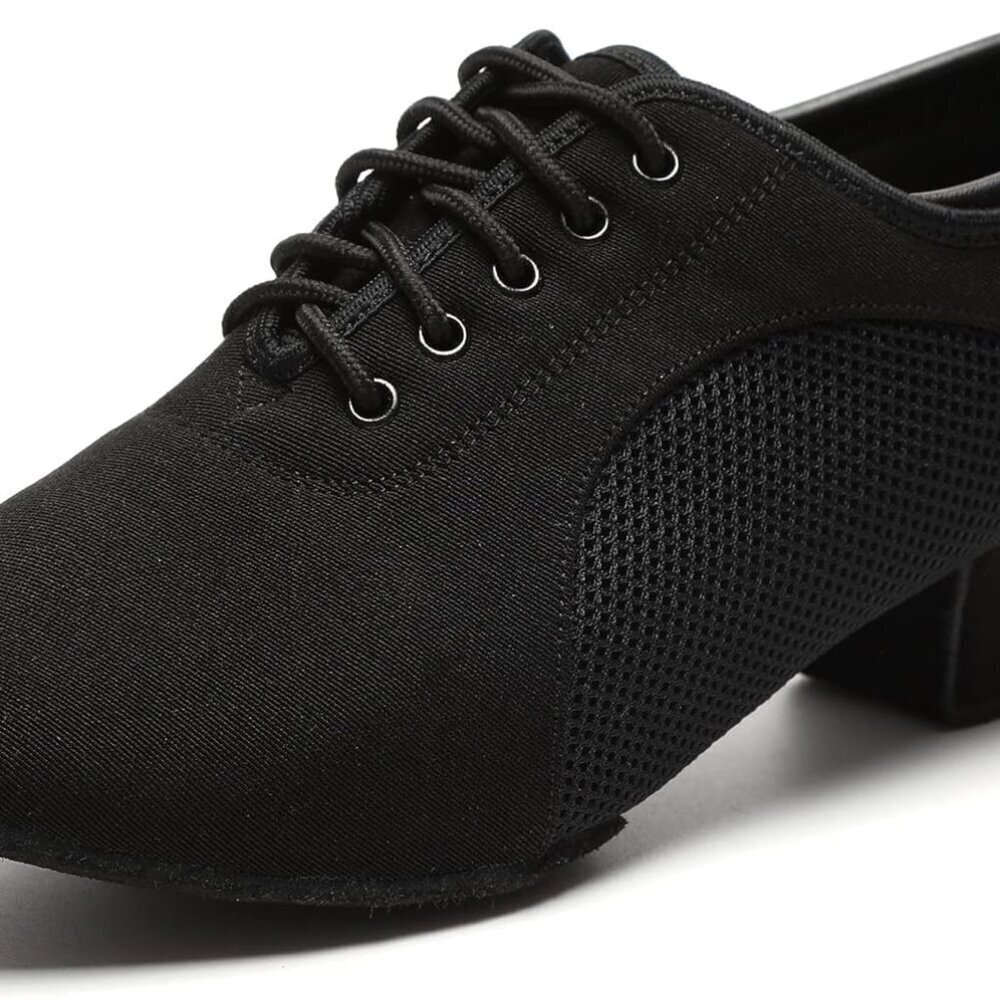 Women's Latin Dance Shoes Lace-up Ballroom Salsa Practice Flat